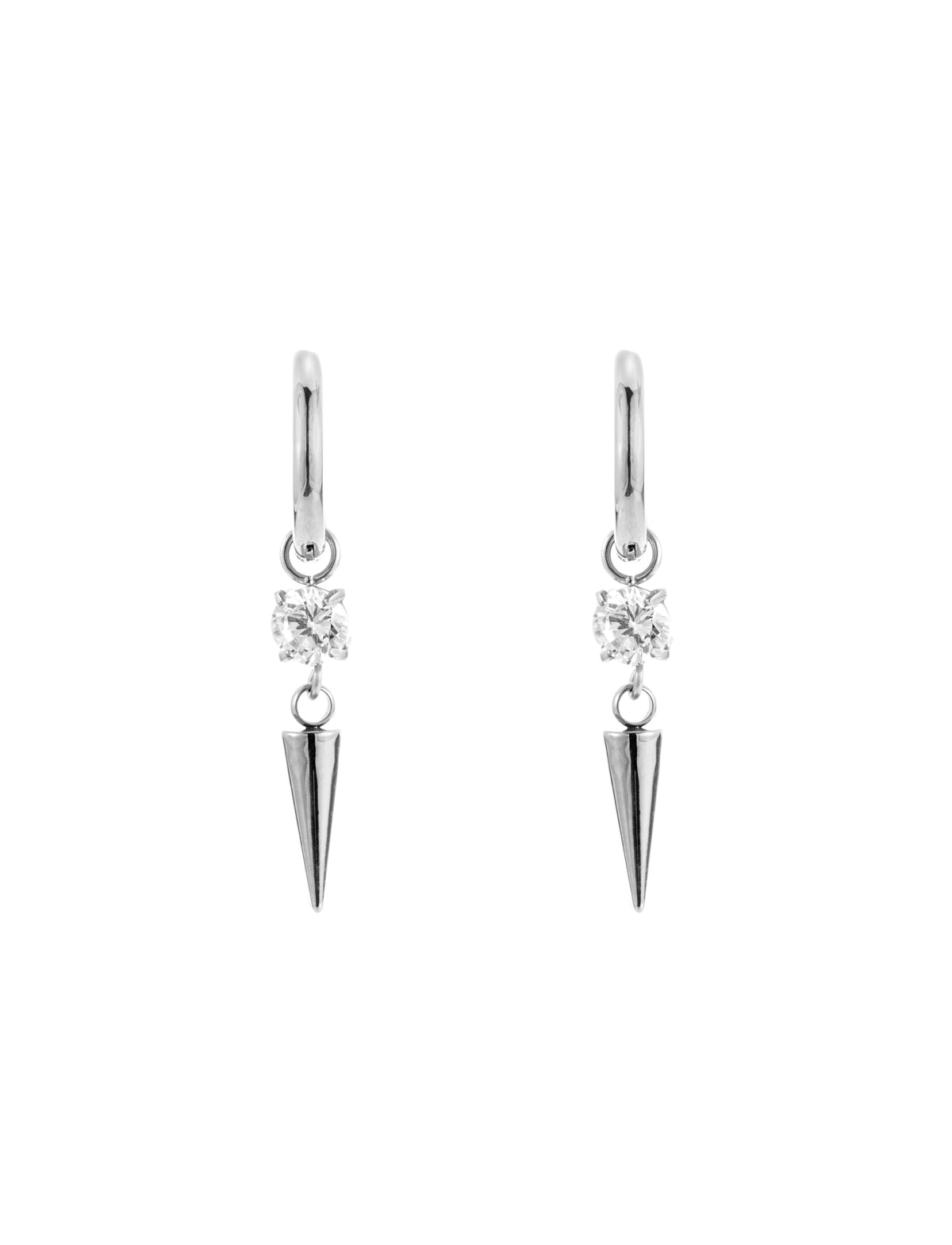 ByJolima Peak And Crystal Huggie Silver – produktbilde 2