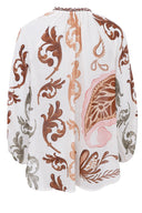 Black Colur Holly Bluse Off White