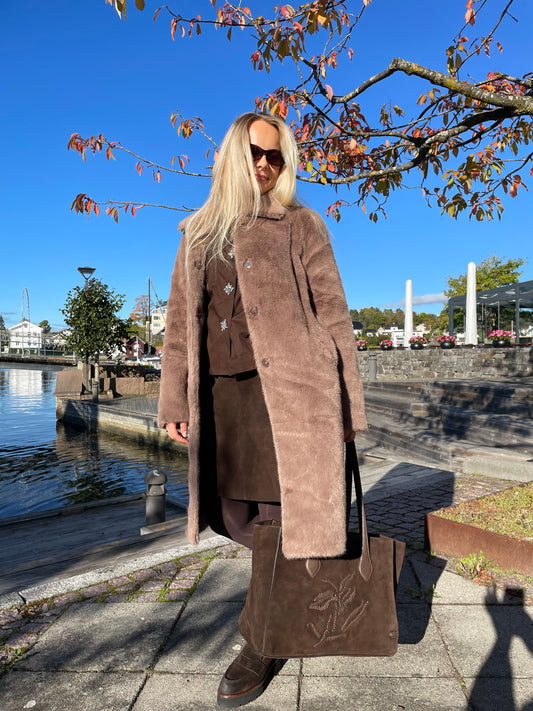 Notyz Bogota Coat Dark Taupe
