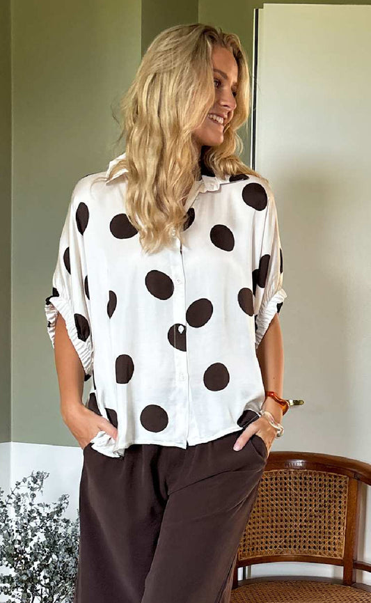 Black Colour Mabel Bluse Prikker