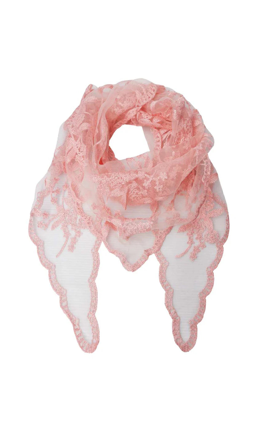 Black Colour Miriana Triangle Lace Scarf