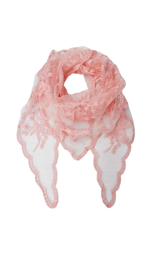 Black Colour Miriana Triangle Lace Scarf