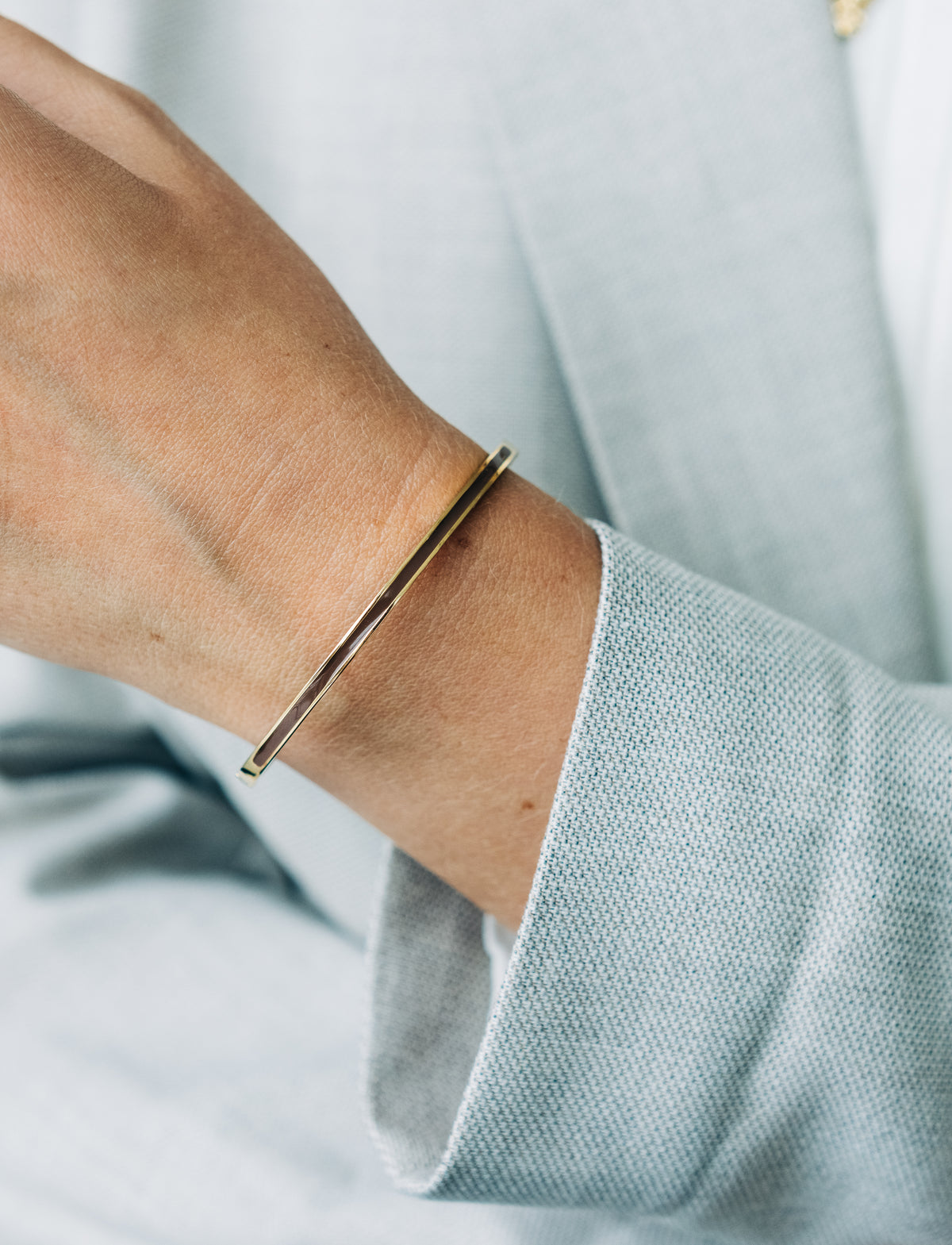 ByJolima Poppy Mini Bangle Black Silver