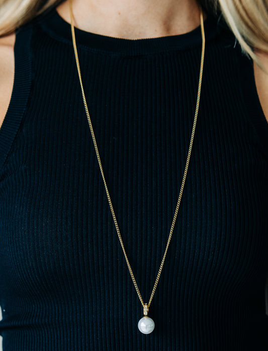 ByJolima Liz Pearl Pendant Necklace Gold