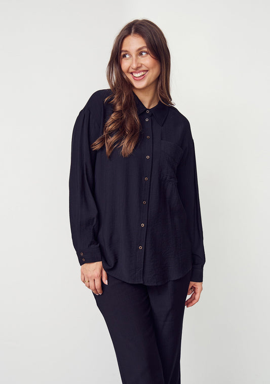 Isay Elly Basic Shirt Black