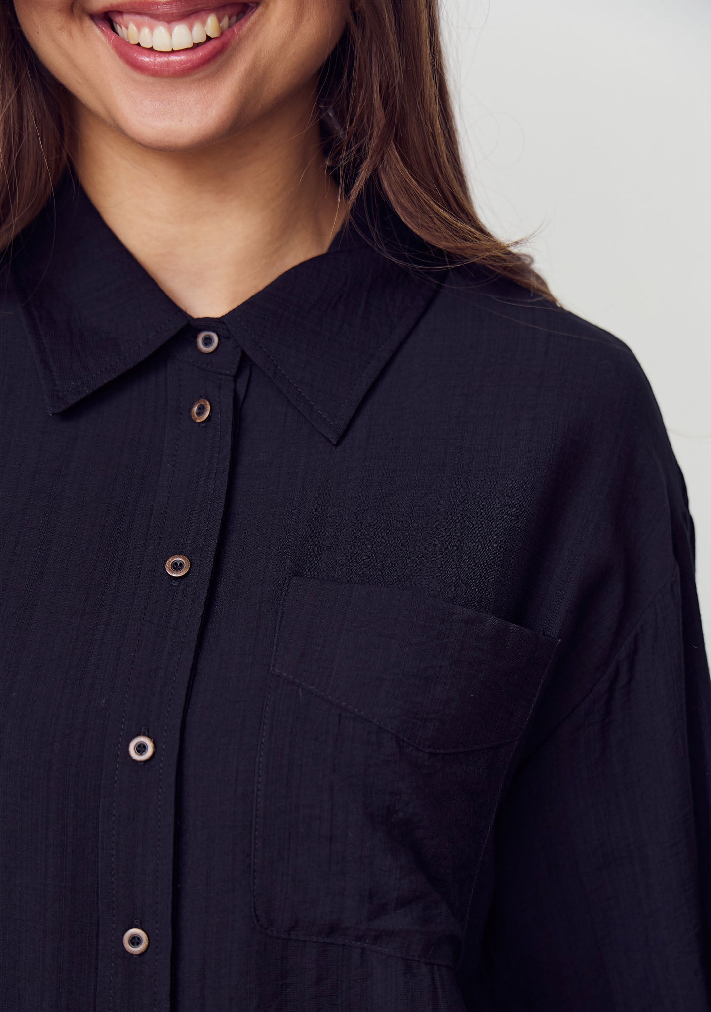Isay Elly Basic Shirt Black