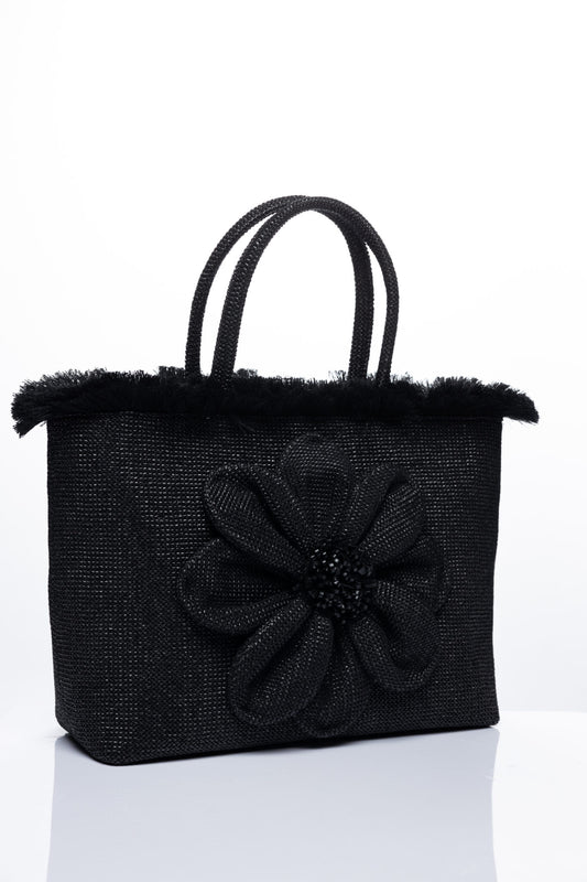 Sorena Falbala Beach Bag Black