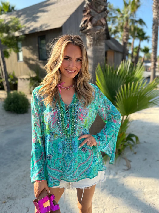 Valery Vain Fanny Blouse Azur