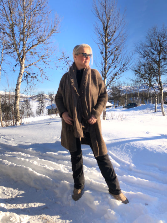 Alpaca Jakke Jona Long - Brown