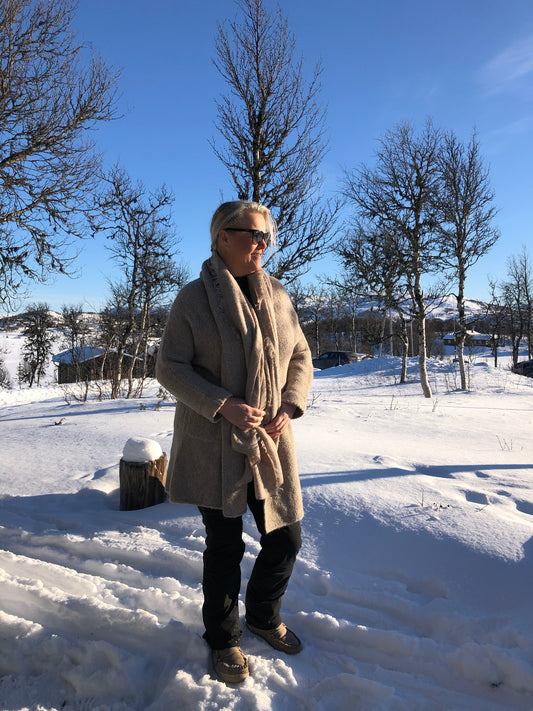 Alpaca Jakke Jona Long Sand