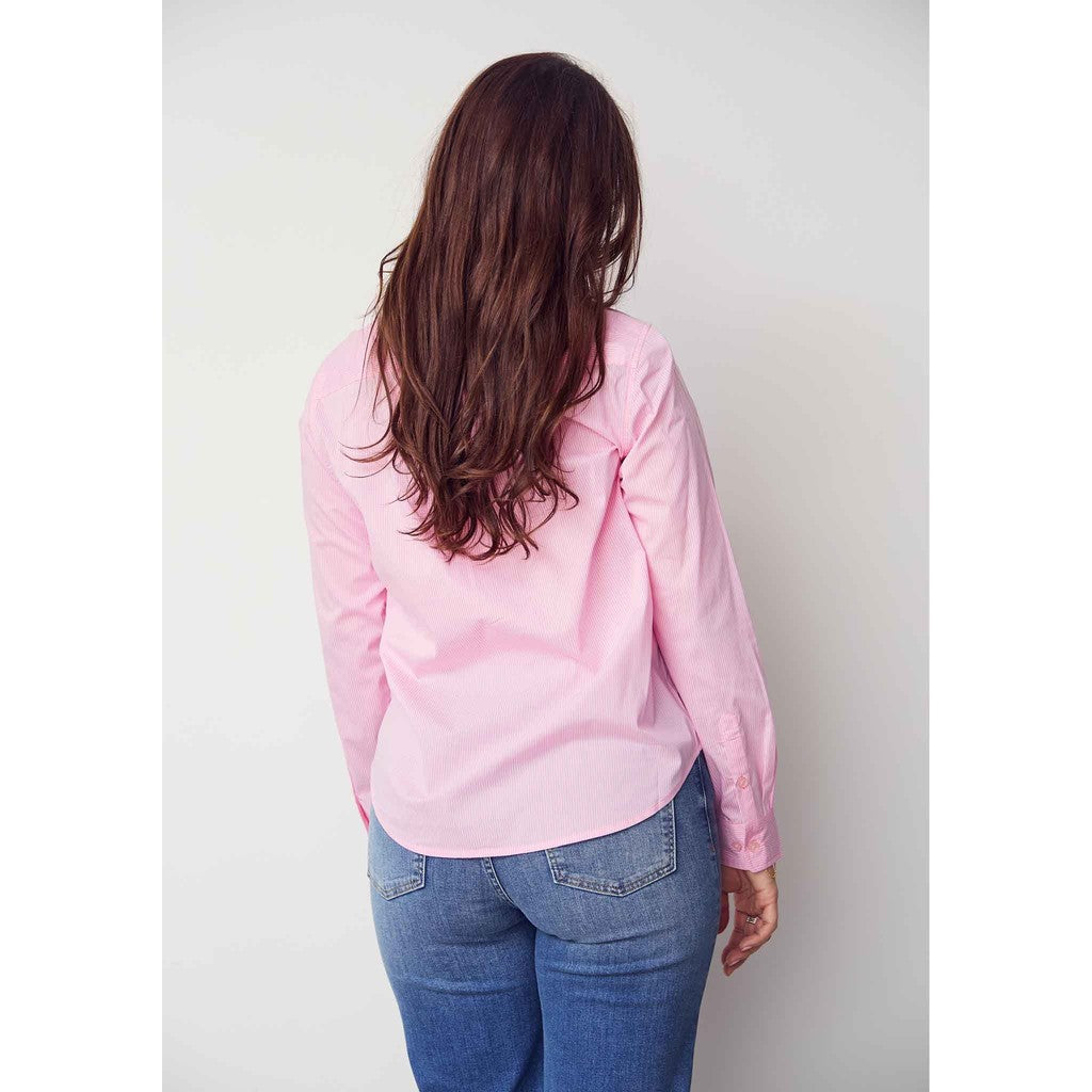 Isay Bellis Striped Shirt - (57827) Light Rose