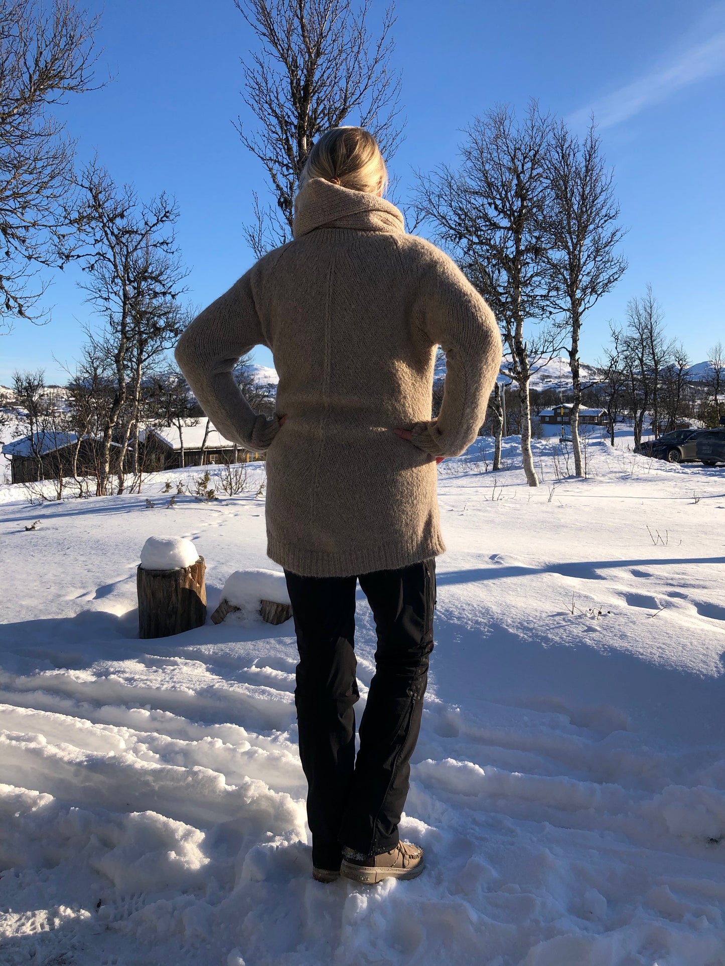 Alpaca Andrea Long Sweater Sand