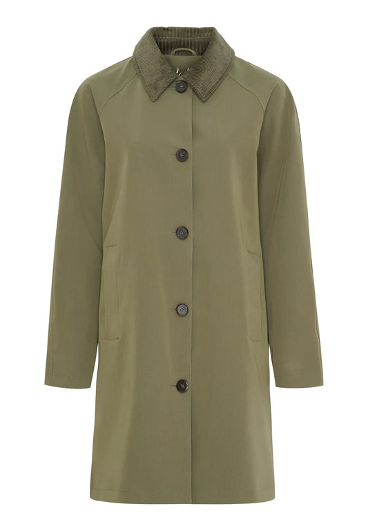 Notyz Coat Courduray collar - Dusty Olive