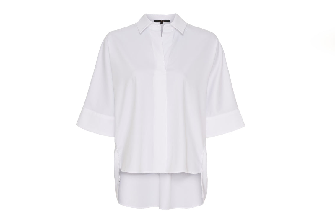 Notyz-BTF Bamboo Oversize Shirt - Hvit  (500127)