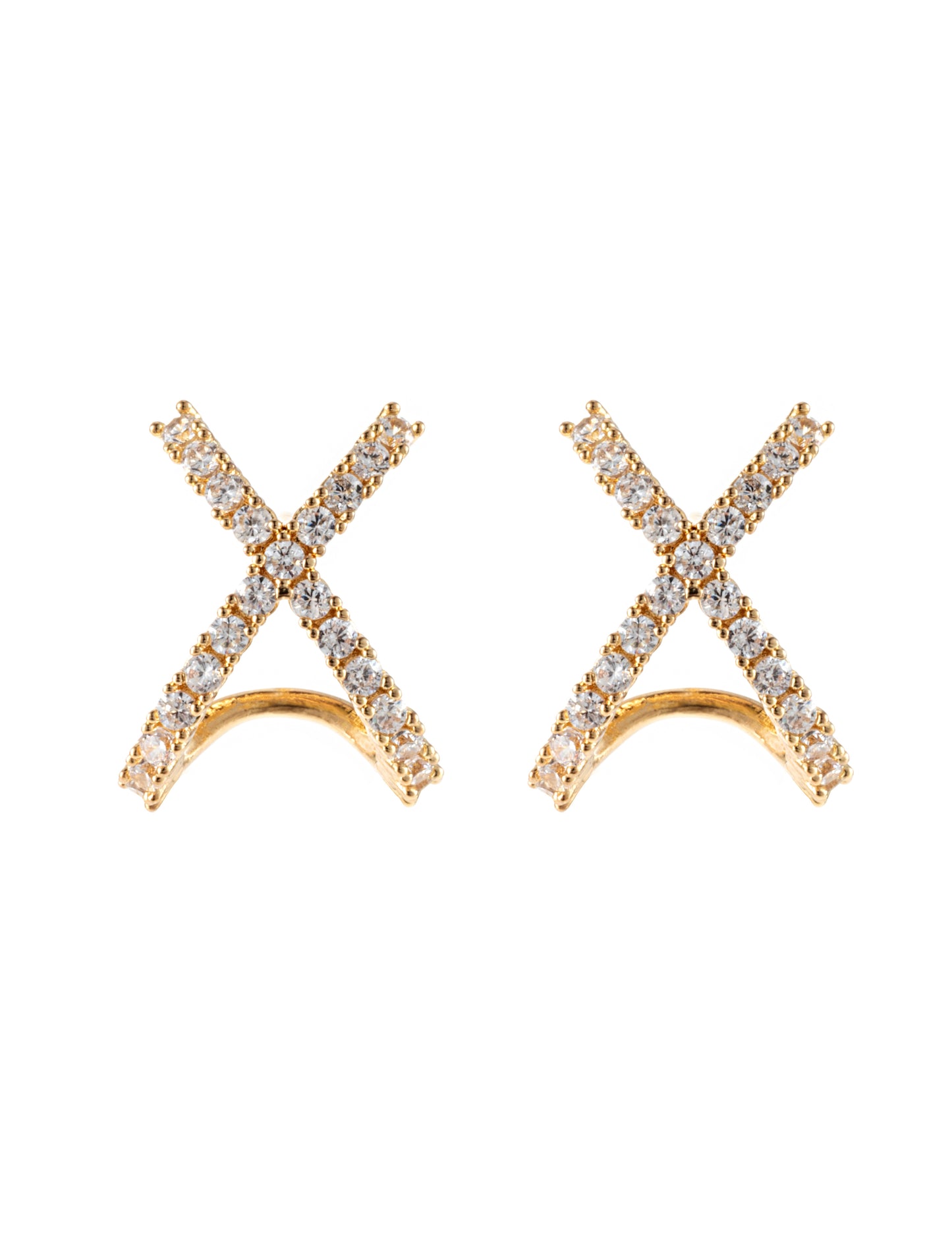 ByJolima Cross Earring Gold – produktbilde 2