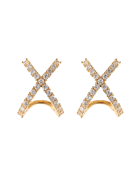 ByJolima Cross Earring Gold