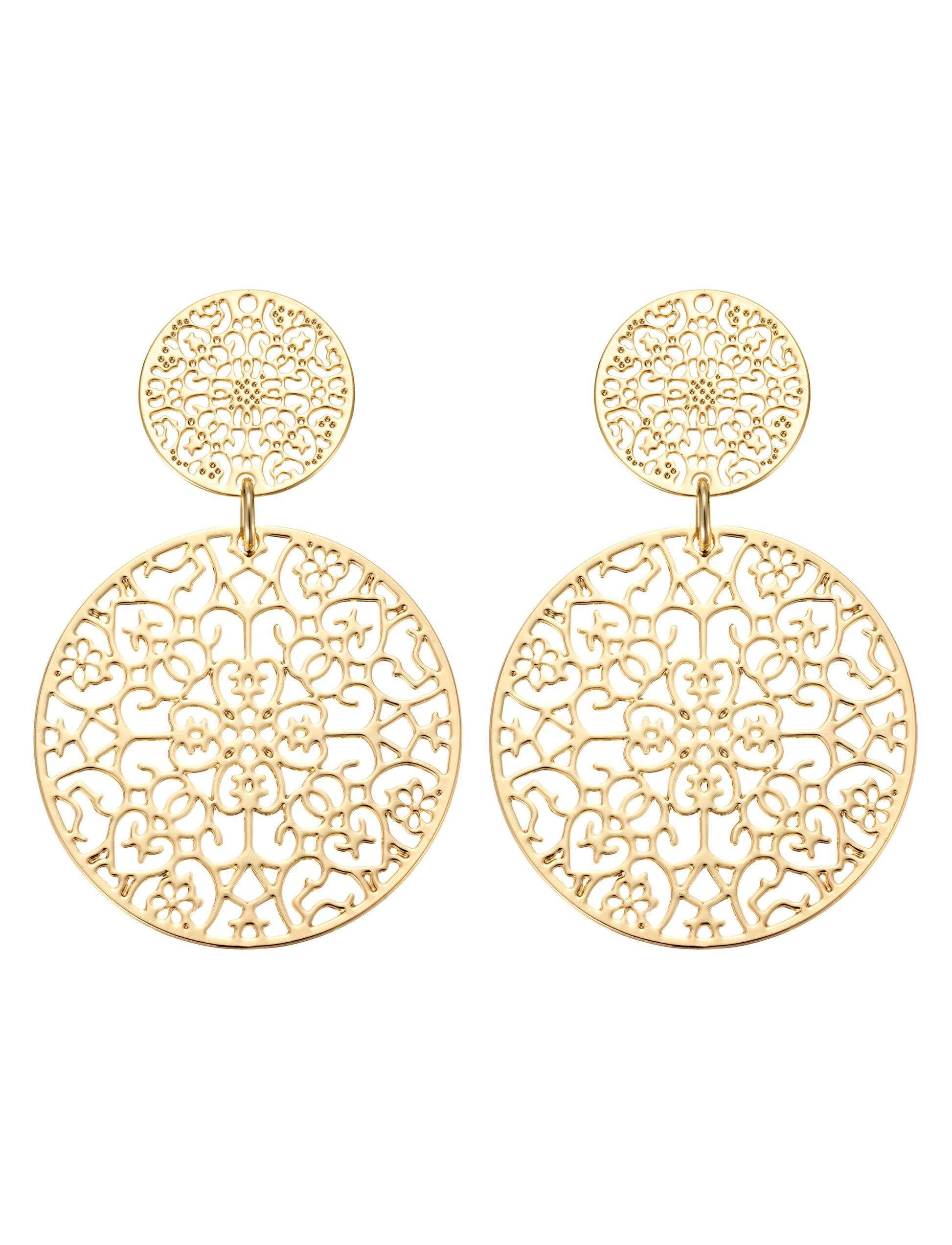 ByJolima Double Spinn Earring Gold – produktbilde 2