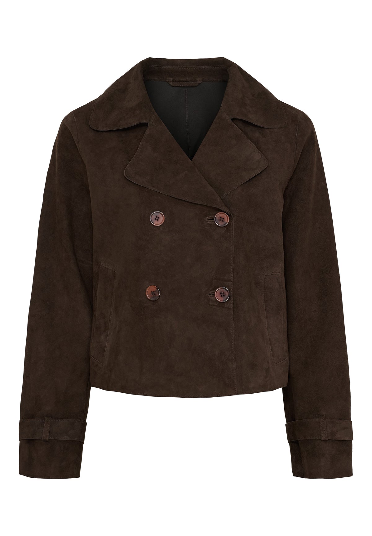 Notyz Suede short Trenshcoat Brown