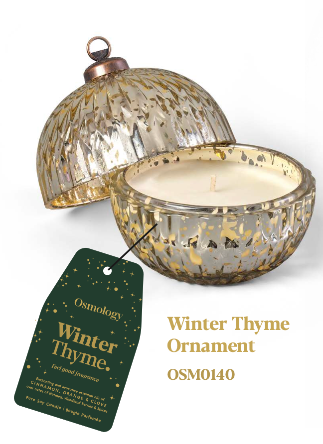 Osmology by Aery Winter Thyme Scented Boublre Candle Ornament