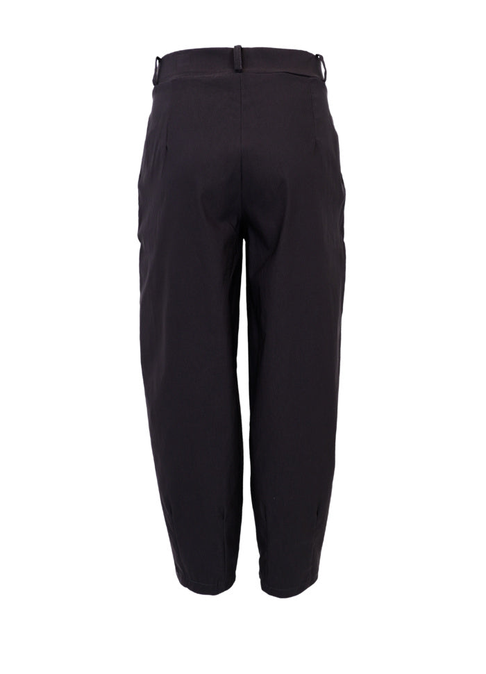 Black Colour Beverly Barrel Pant 41010 - Black
