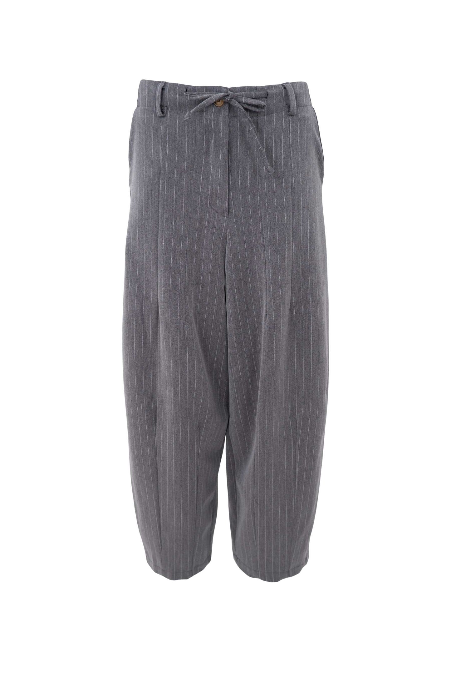 Black Colour Verona Barrel Baggy Pant - Grey