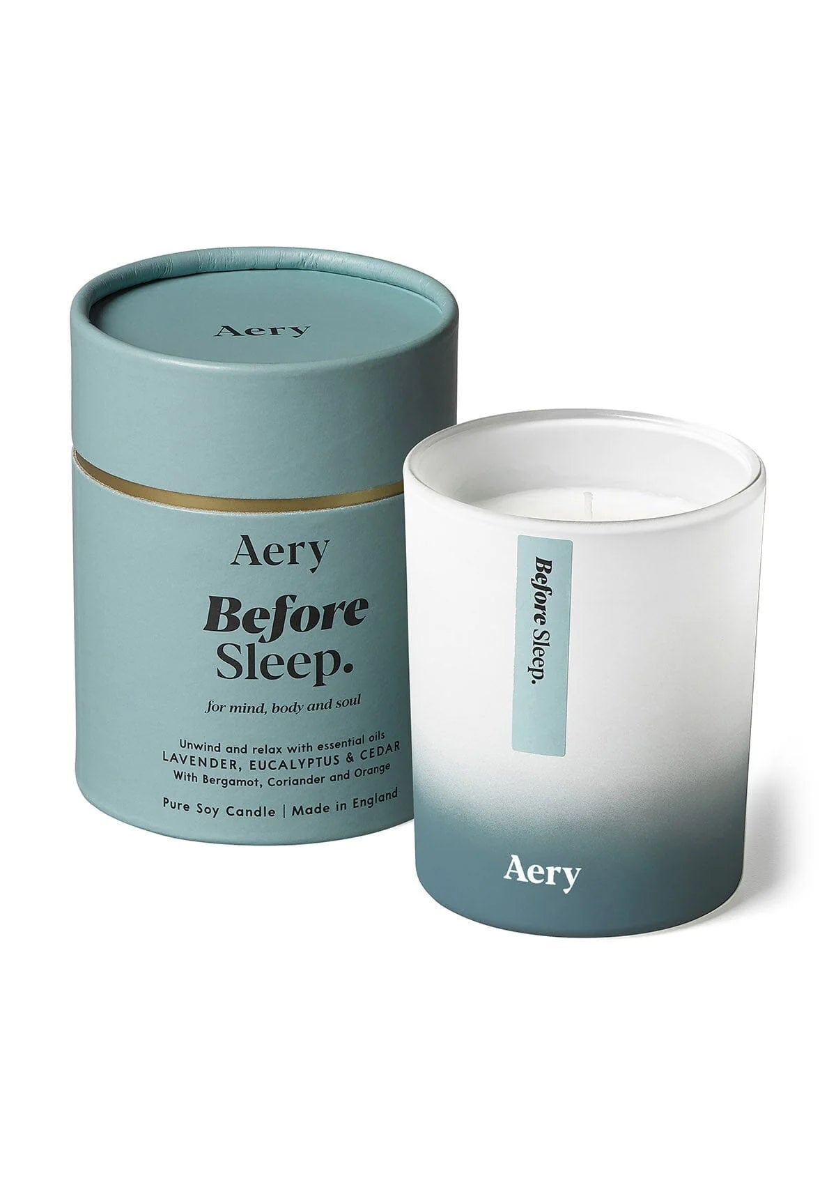 Aery Before Sleep Scented Candle - Blå