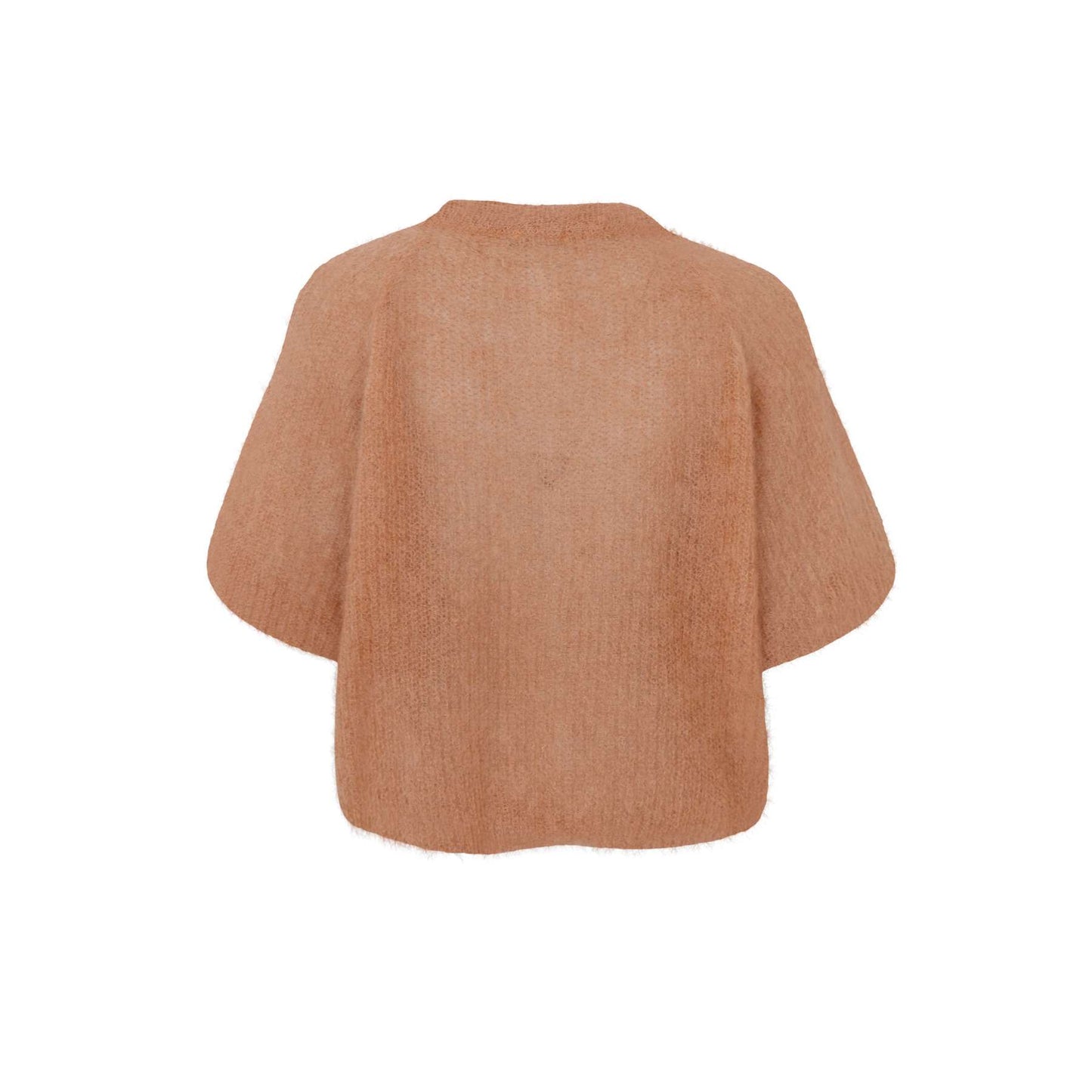 Black Colour Bjoerk Patent Knit Cardigan Camel