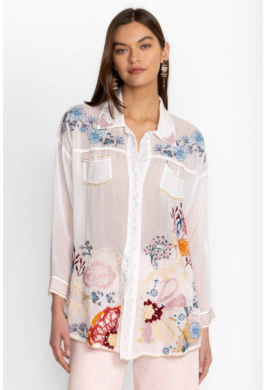 Johnny Was Tocayu Tunic White