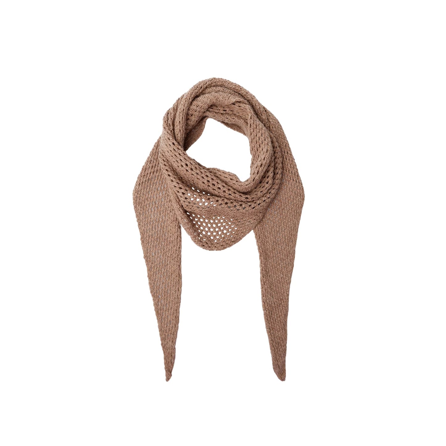 Black Colour Gale Knitted Cotton Scarf Taupe