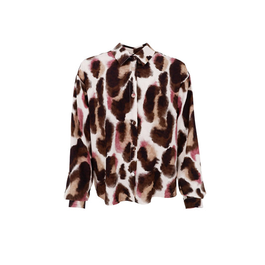 Black Colour Elisa Shirt - Brown/Rose