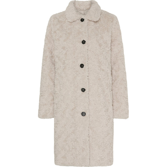 Notyz Fake Fur Kåpe Beige