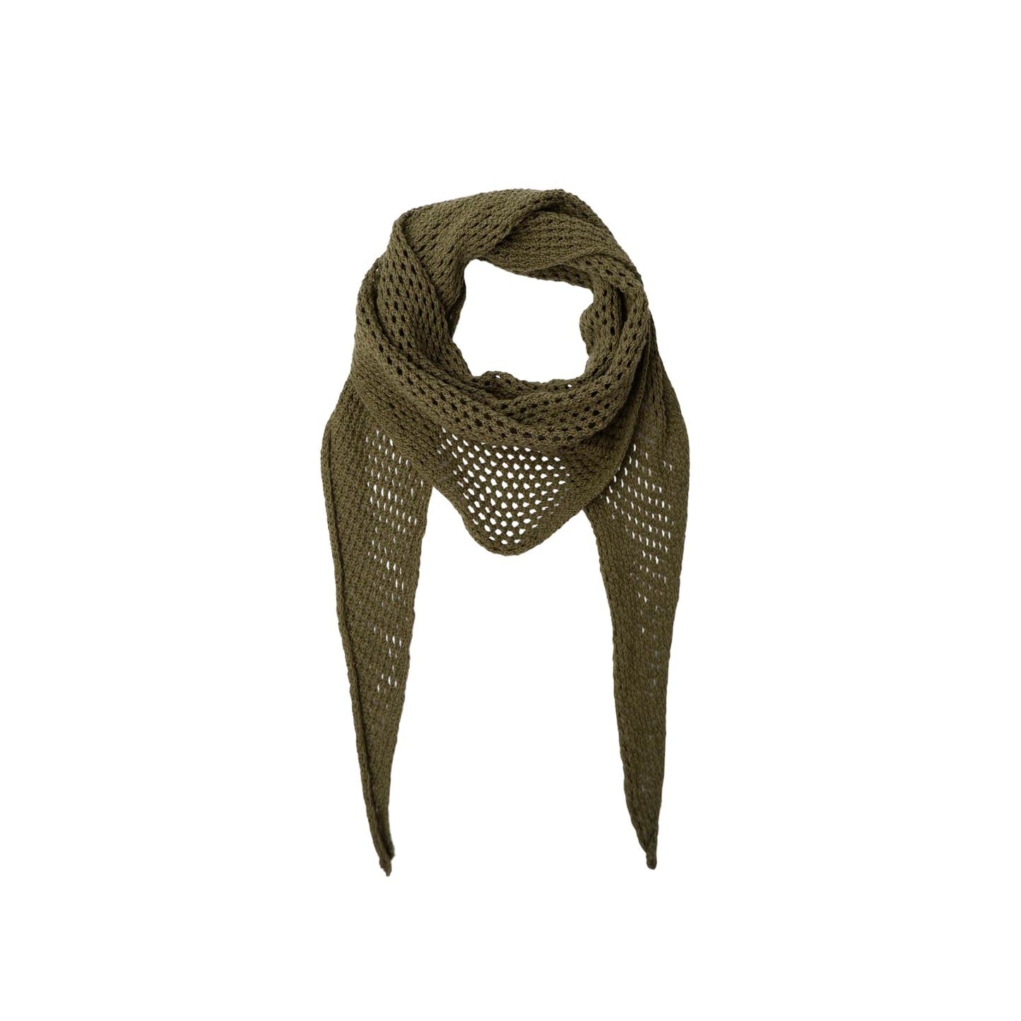 Black Colour Gale Knitted Cotton Scarf Army