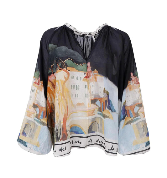 Black Colour Riviera Black Bluse