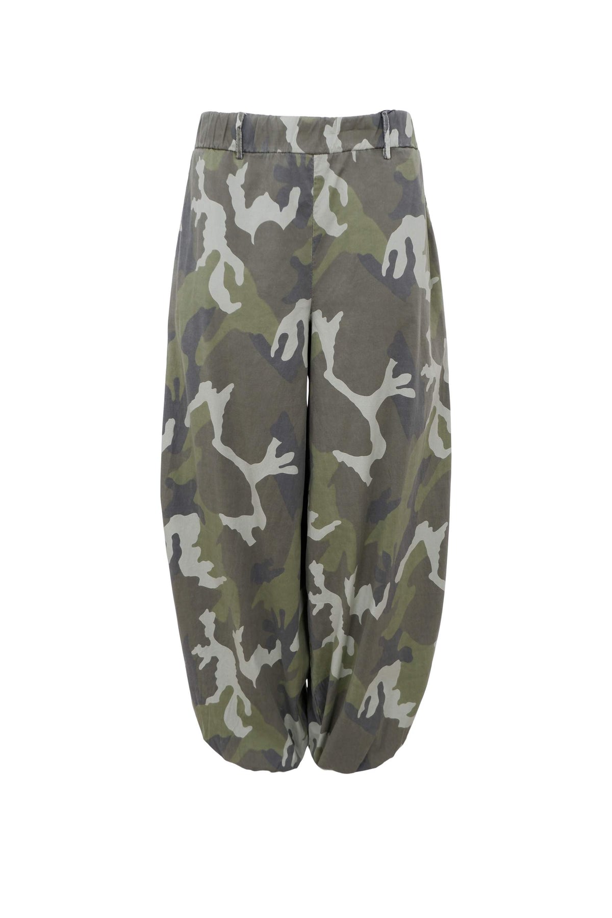 Black Colour Ally Balloon Pant Army Camouflage