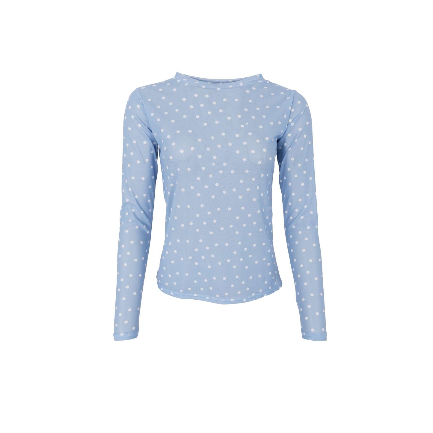 Black Colour Annie Mesh Blouse Blue Dot