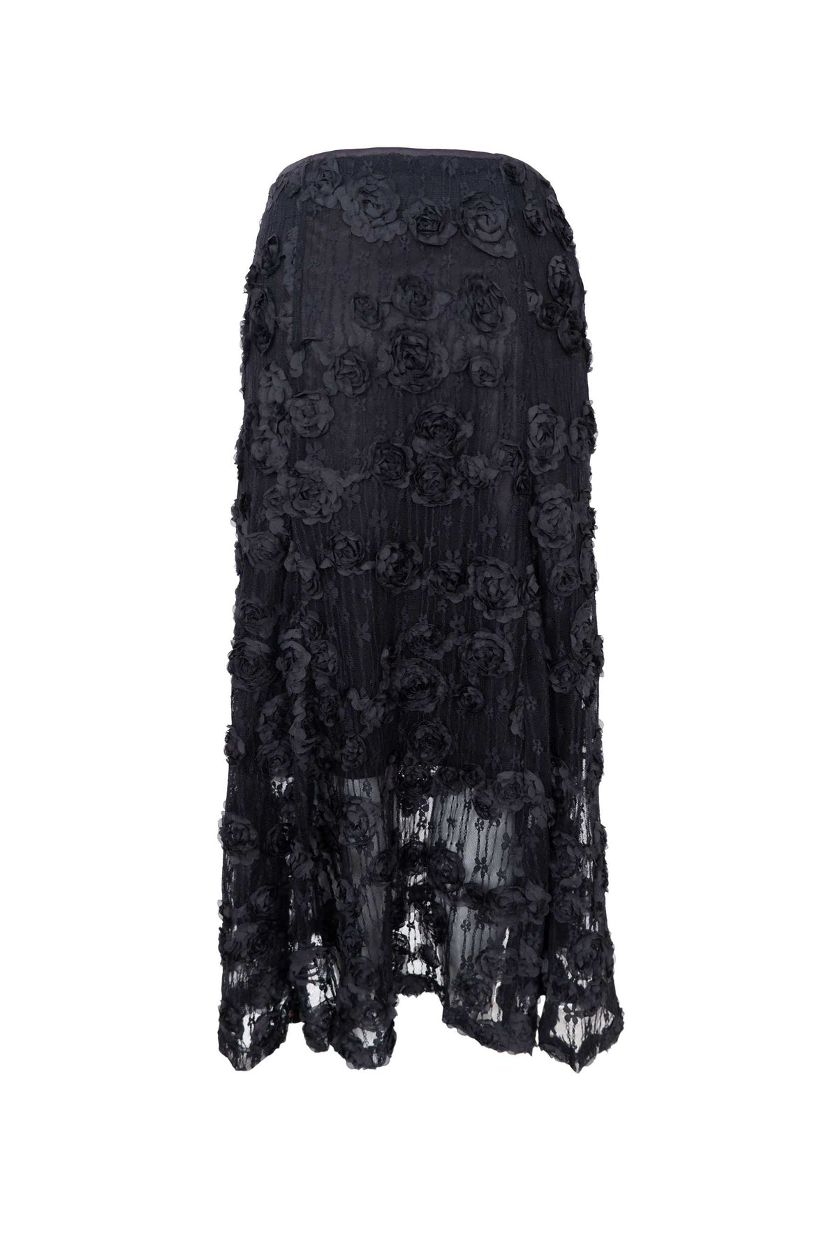 Black Colour Celloise Blomsterskjørt Black