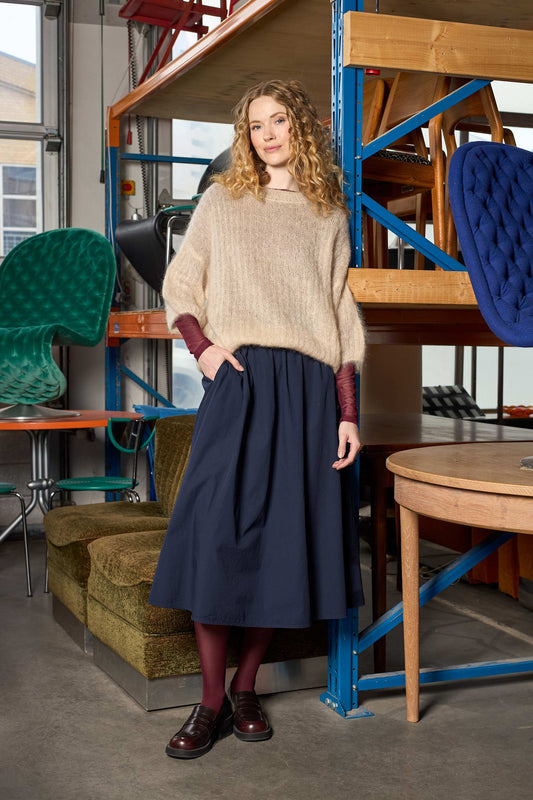 Black Colour Bjoerk S/S Jumper Latte