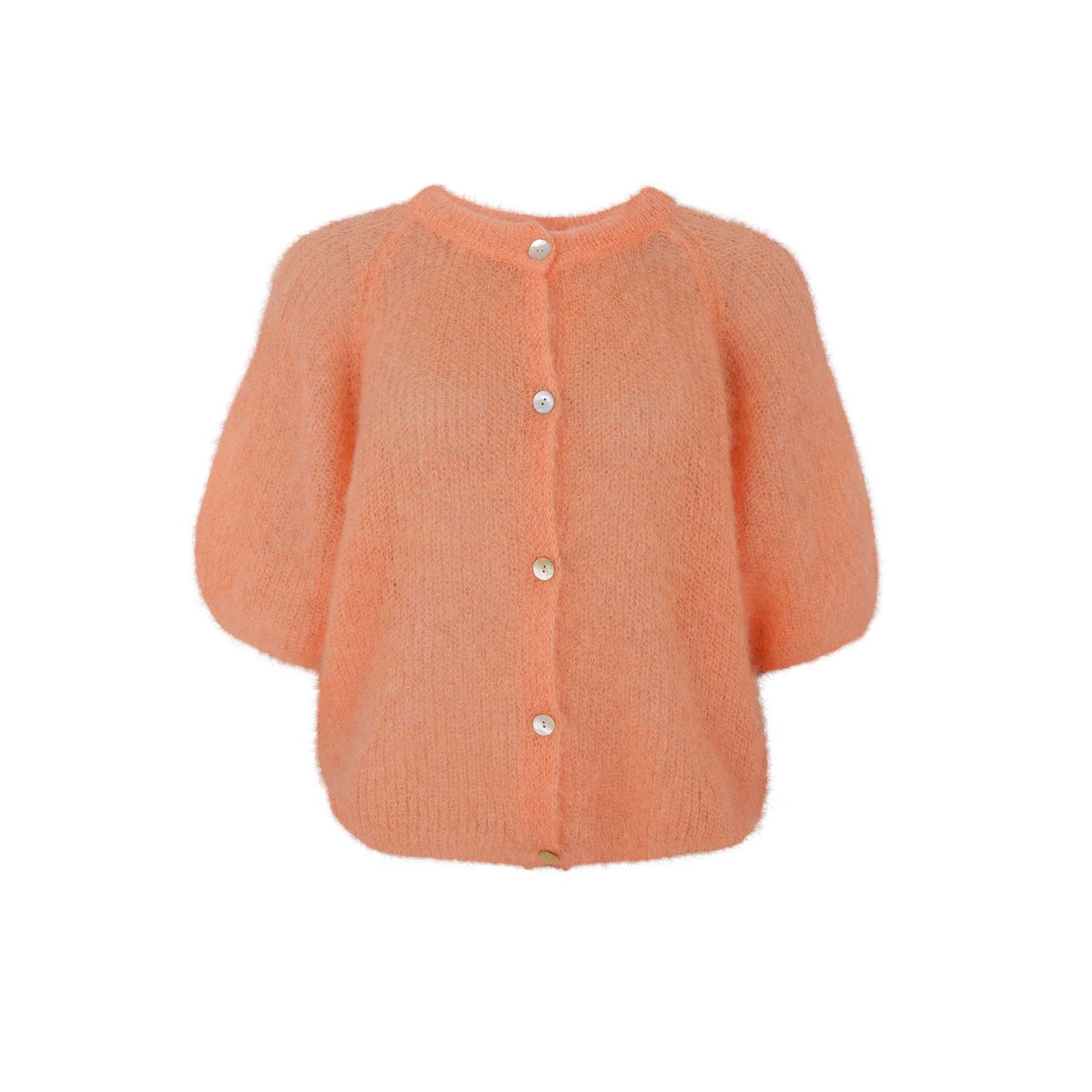 Black Colour Bjoerk Patent Cardigan Peach