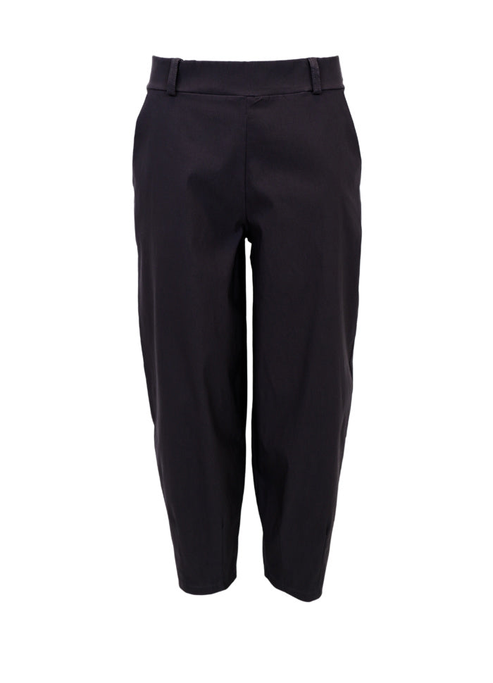 Black Colour Beverly Barrel Pant 41010 - Black