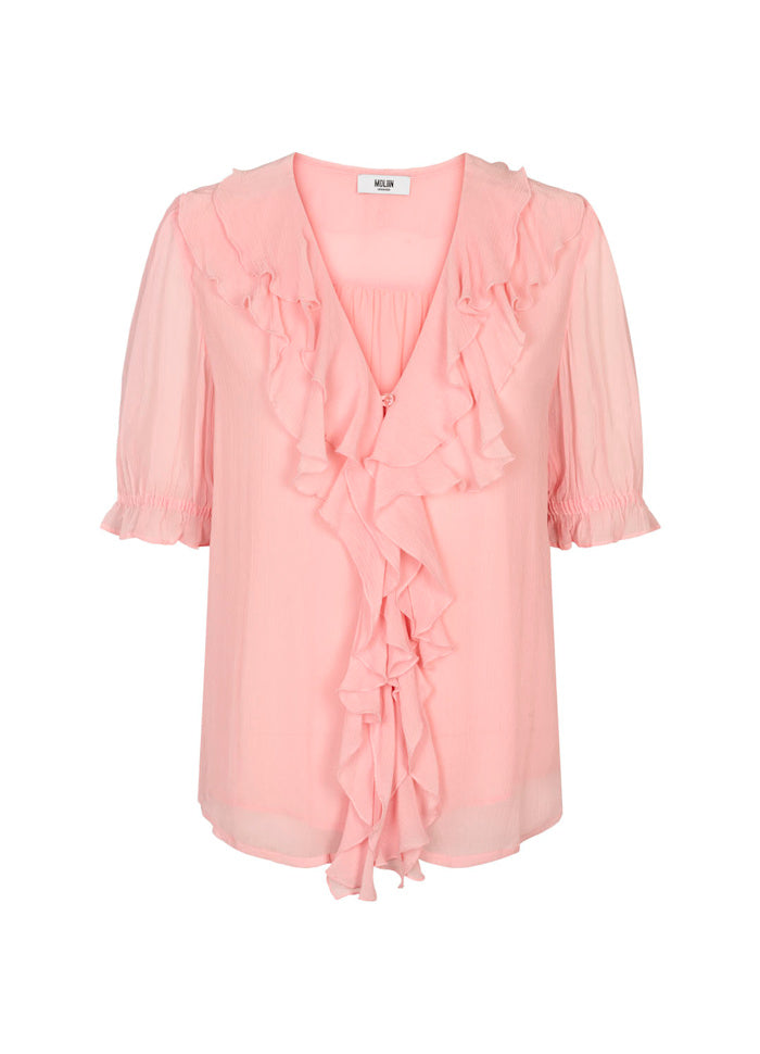 Moliin Charlotte bluse - Coral Blush