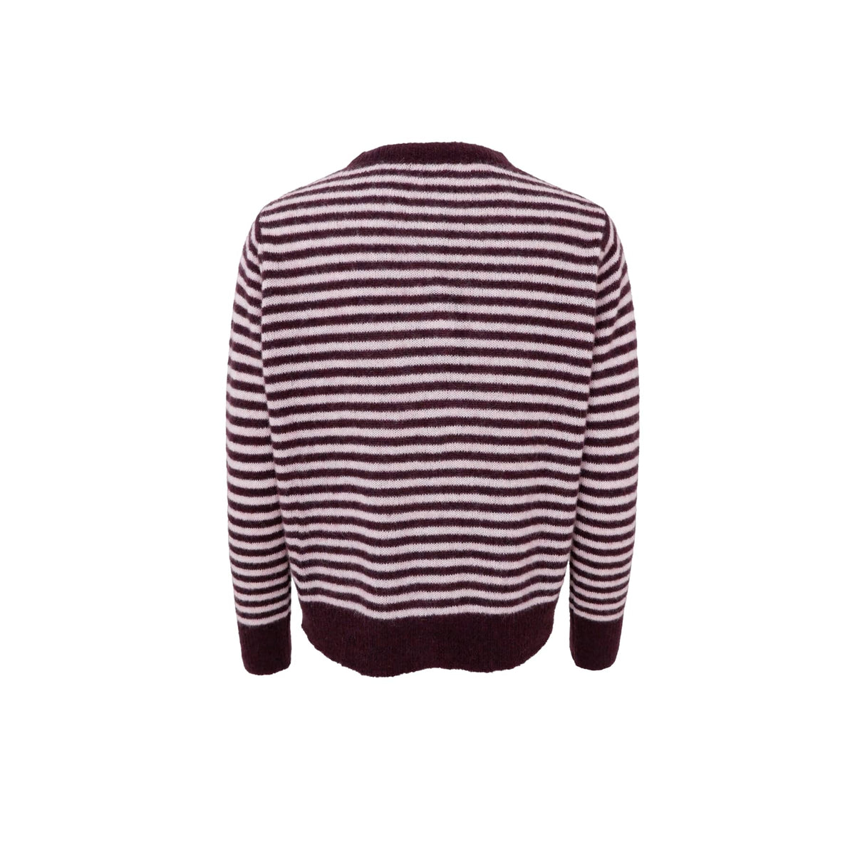 Black Colour Dell Striped Knit Cardigan Plum