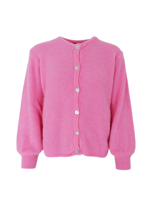 Black Colour Bella Knit Cardigan 1205 - Pink