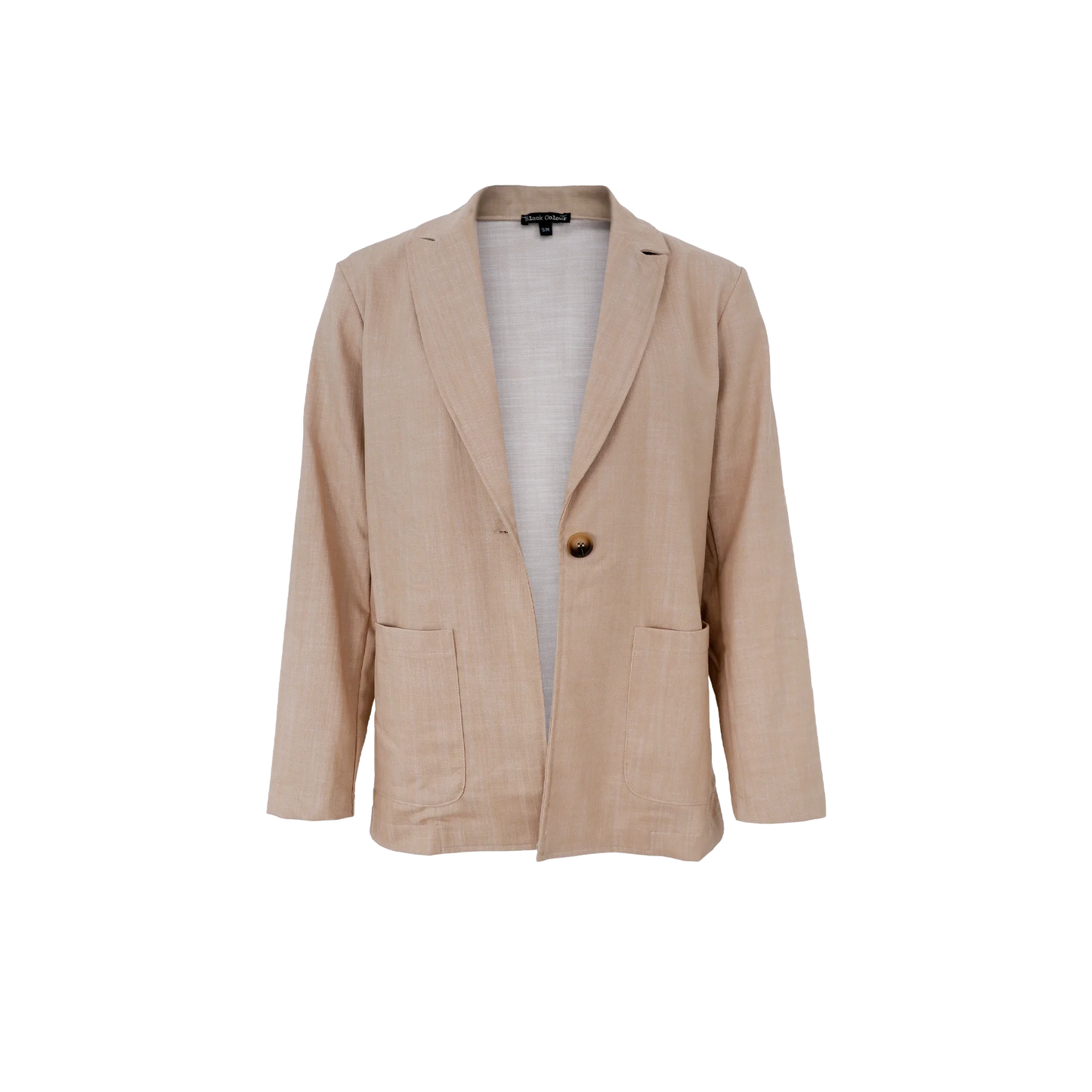 Black Colour Box Blazer Sand