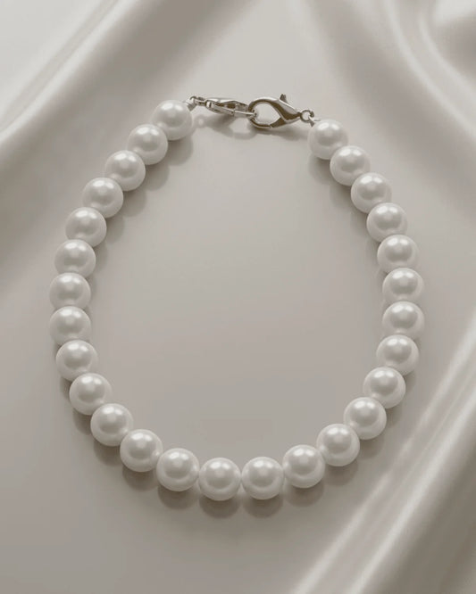 DNSKCopenhagen Lisa Short Statement Pearl 18 mm midjekjede 40 cm