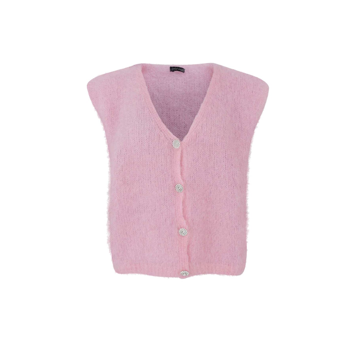 Black Colour Bjoerk Strikkevest Rosa