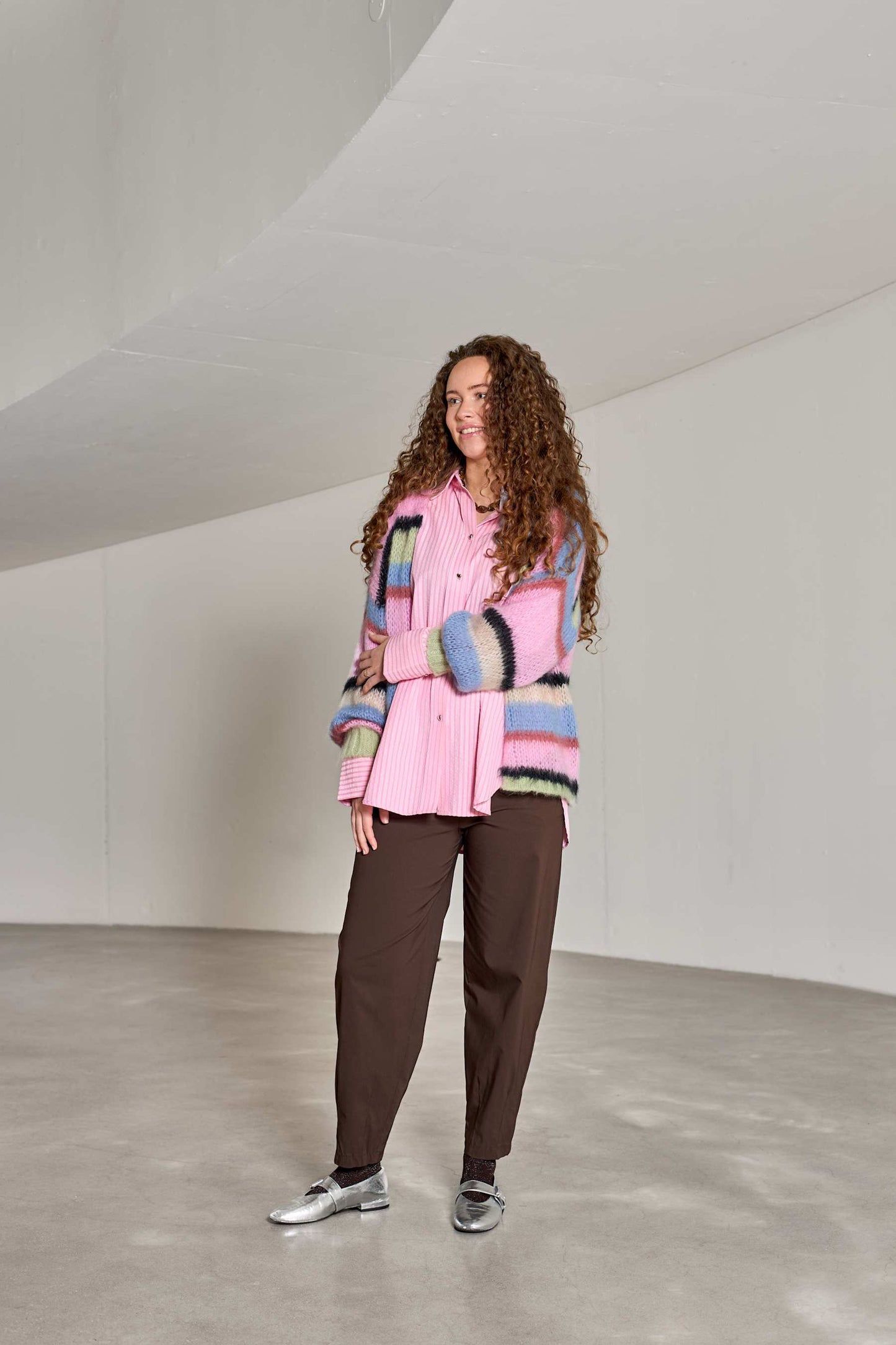 Black Colour Beate Barrel Pant Brun