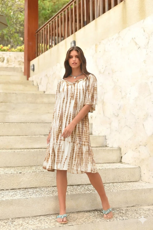 Hot Lava Mae Dress Moonstone Earth