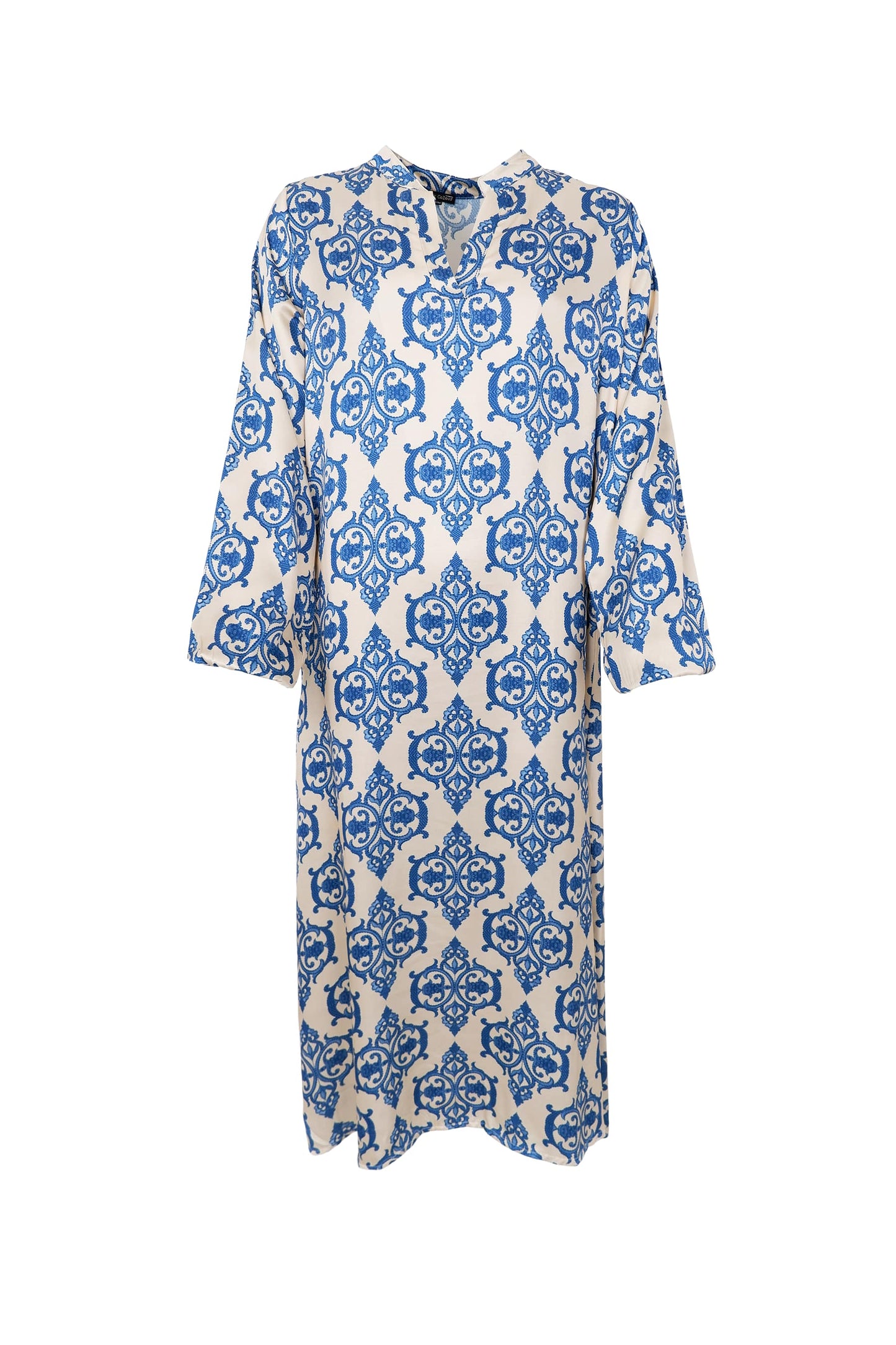 Black Colour Zentha Satengkjole - Off White Blue