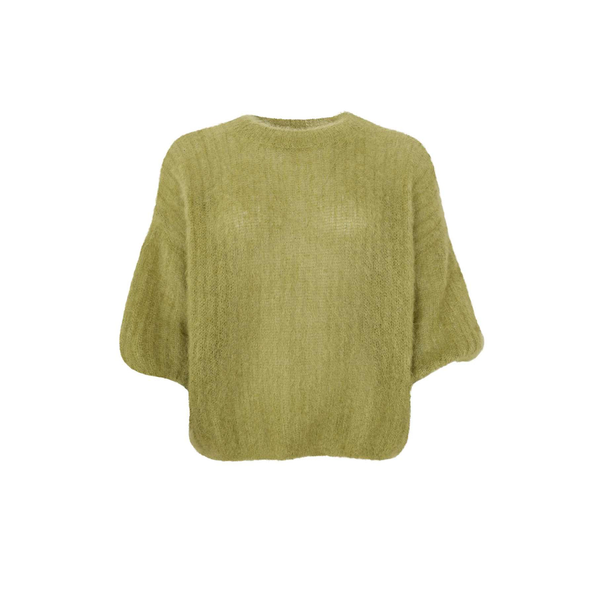 Black Colour Bjoerk S/S Jumper Dk. Lime