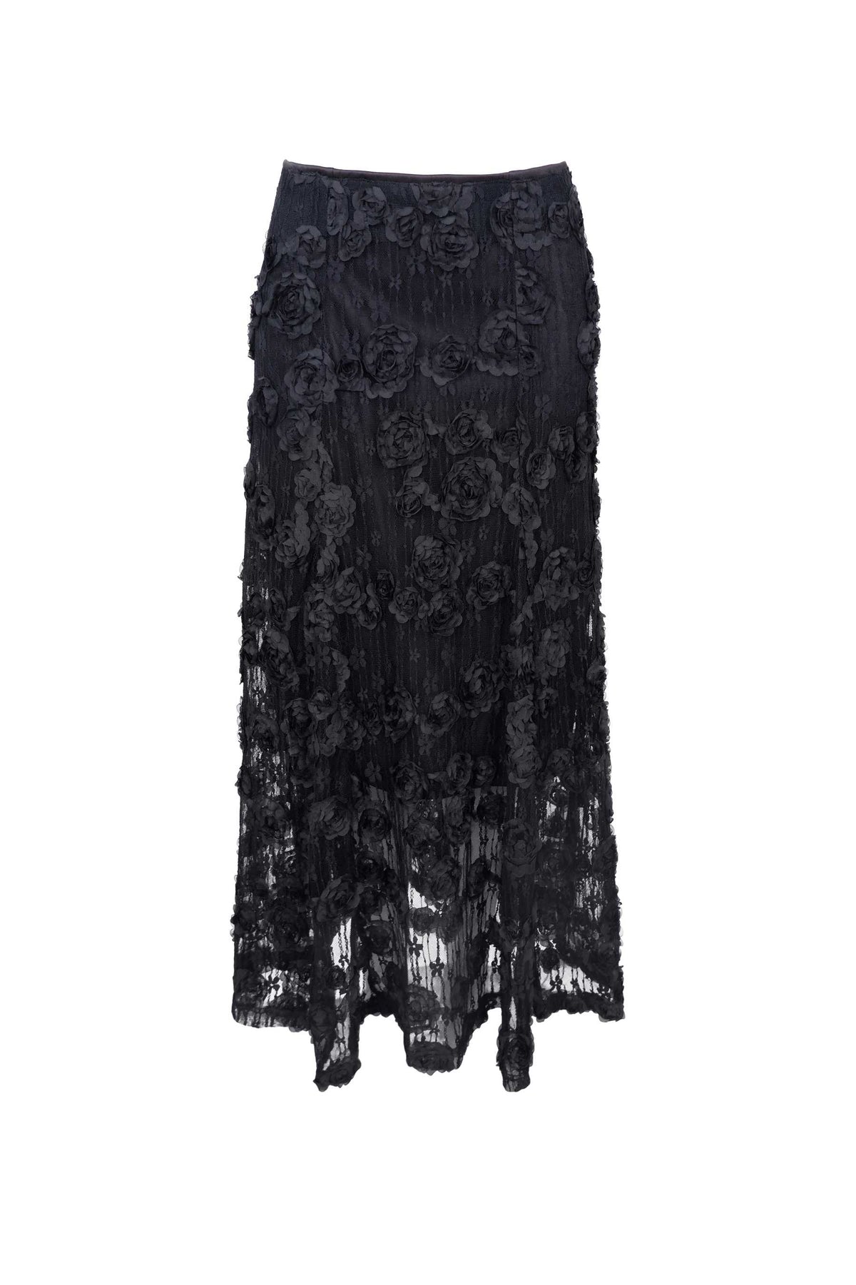 Black Colour Celloise Blomsterskjørt Black